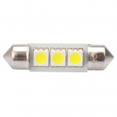 ΛΑΜΠΑΚΙΑ ΠΛΑΦΟΝΙΕΡΑΣ C5W/C10W 12V 0,72W SV8,5 36mm CAN-BUS LED 3xSMD5050 PREMIUM ΛΕΥΚΟ BLISTER 2ΤΕΜ Πλαφονιέρας americat.gr