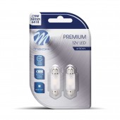 ΛΑΜΠΑΚΙΑ ΠΛΑΦΟΝΙΕΡΑΣ C5W/C10W 36mm SV8.5 12V 135lm 2x2835SMD LED DIODA PREMIUM CAN-BUS ΛΕΥΚΟ M-TECH - 2 ΤΕΜ. Πλαφονιέρας americat.gr