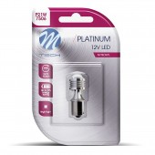 P21W 12/24V Ba15s 3W 120lm 4xHP LED OSRAM OPTO ΠΟΡΤΟΚΑΛΙ BLISTER M-TECH 1 ΤΕΜ. Με Κάλυκα americat.gr