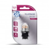 P27/7W 12/24V W2.5x16q 15x2835SMD LED CAN-BUS ΚΟΚΚΙΝΟ PLATINIUM M-TECH - 1 ΤΕΜ Με Κάλυκα americat.gr