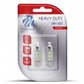 ΛΑΜΠΑΚΙΑ ΠΛΑΦΟΝΙΕΡΑΣ C5W 24V 0,24W SV8,5 36mm LED 6xSMD3528 ΜΠΛΕ BLISTER 2ΤΕΜ. M-TECH Πλαφονιέρας americat.gr