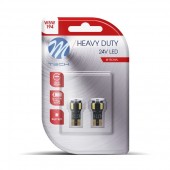 T10 W5W 24V W2.1x9.5d 4xSMD5630 + 1xHP LED CAN-BUS ΛΕΥΚΟ HEAVY DUTY BLISTER M-TECH - 2 Τεμ. Με Κάλυκα americat.gr