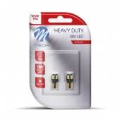W5W 24V BA15s 8xSMD3528 LED ΚΟΚΚΙΝΟ HEAVY DUTY BLISTER M-TECH - 2 Τεμ. Χωρίς Κάλυκα americat.gr