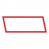 ΑΝΑΚΛΑΣΤΙΚΟ ΑΥΤΟΚΟΛΛΗΤΟ ΛΕΥΚΟ ΜΕ ΚΟΚΚΙΝΟ ΠΕΡΙΓΡΑΜΜΑ 120x307mm - 1 ΤΕΜ. Ανακλαστήρες americat.gr