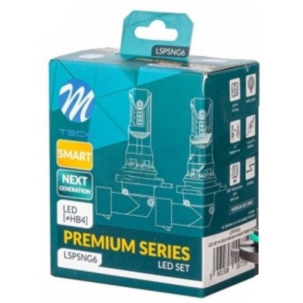 M-tech Λάμπες Led HB4 12V 6.000K 35W 4.000lm Led Canbus CSP3570 Premium Smart Series - 2 Τεμ (LSPSNG6/MT) Λάμπες americat.gr