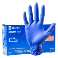 Amio - ΓΑΝΤΙΑ ΝΙΤΡΙΛΙΟΥ MERCATOR NITRYLEX BASIC ΣΕ ΜΠΛΕ ΧΡΩΜΑ X-LARGE (XL) - 100 ΤΕΜ. (MER02959/AM) ΥΓΕΙΑ americat.gr