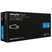 Amio - ΓΑΝΤΙΑ ΝΙΤΡΙΛΙΟΥ MERCATOR NITRYLEX BASIC ΣΕ ΜΑΥΡΟ ΧΡΩΜΑ MEDIUM (M) - 100 Τεμ. (MER13329/AM) ΥΓΕΙΑ americat.gr