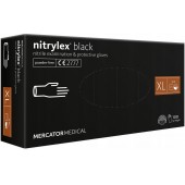 Amio - ΓΑΝΤΙΑ ΝΙΤΡΙΛΙΟΥ MERCATOR NITRYLEX BASIC ΣΕ ΜΑΥΡΟ ΧΡΩΜΑ ΧLARGE (ΧL) - 100 Τεμ. (MER13529/AM) ΥΓΕΙΑ americat.gr