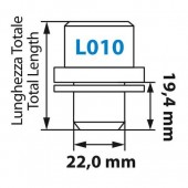 Μπουλόνια Ασφαλείας 14x1,50 19,44/42,6mm (22) ίσια με ροδέλα L010 Αντικλεπτικά Μπουλόνια americat.gr