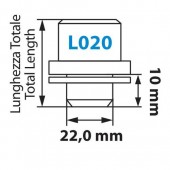 ΠΑΞΙΜΑΔΙΑ ΑΣΦΑΛΕΙΑΣ 14x1,5 19,4/40,8mm (22) ΙΣΙΑ ΜΕ ΡΟΔΕΛΑ ORIGINAL L020 Αντικλεπτικά Μπουλόνια americat.gr