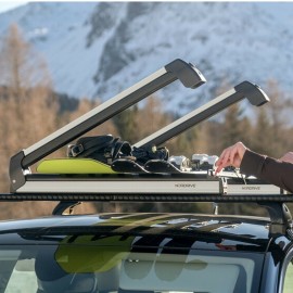 Nordrive - Βάση Σκι Οροφής Pro‑Slider EVO PS‑60 Silver σε Ασημί Χρώμα με Αντικλεπτικό Σύστημα και Συρόμενη Λειτουργία σε Διαστάσεις 800x50x135 mm για 6 ζευγάρια σκι ή 4 snowboard - 1 τεμ. (N40000) Μεταφορά Σκι & Canoe Kayak americat.gr