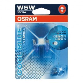 W5W 12V 5W W2,1 X 9,5d OSRAM COOL BLUE INTENSE 2 ΤΕΜ. BLISTER Χωρίς Κάλυκα americat.gr