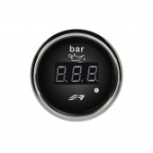 ΟΡΓΑΝΟ ΠΙΕΣΗΣ ΛΑΔΙΟΥ ΨΗΦΙΑΚΟ ΜΑΥΡΟ ΜΕ ΔΑΚΤΥΛΙΔΙ ΧΡΩΜΙΟ 52mm SIMONI RACING - 1 TEM. Πίεση Λαδιού americat.gr