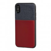 APPLE iPHONE X ΘΗΚΗ ΚΙΝΗΤΟΥ DUO POCKET ΜΠΛΕ-ΜΠΟΡΝΤΩ ΜΑΓΝΗΤΙΚΗ SILVER LINE Apple americat.gr