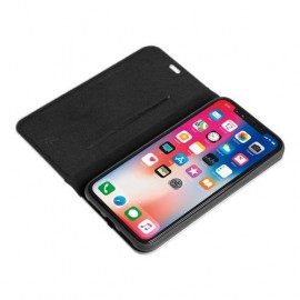 APPLE iPHONE X ΘΗΚΗ ΚΙΝΗΤΟΥ CLUB ΜΑΓΝΗΤΙΚΗ ΜΑΥΡΗ ΔΕΡΜΑΤΙΝΗ GOLD LINE Apple americat.gr