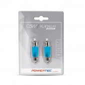 ΛΑΜΠΑΚΙΑ ΠΛΑΦΟΝΙΕΡΑΣ C5W 12V 5W 36x11mm SV8.5-8 WHITE EFFECT POWERTEC PLATINUM M-TECH - 2 ΤΕΜ Πλαφονιέρας americat.gr