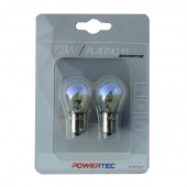 P21W 12V 21W BA15s ΜΟΝΟΠΟΛΙΚΟ RAINBOW POWERTECK PLATINUM 2ΤΕΜ. Με Κάλυκα americat.gr