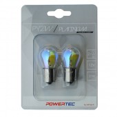 PY21W 12V 21W BAU15s 3.500K ΜΟΝΟΠΟΛΙΚΟ ΠΑΡΑΚΕΝΤΡΟ ΠΟΡΤΟΚΑΛΙ RAINBOW POWERTEC PLATINUM 2ΤΕΜ. Με Κάλυκα americat.gr