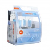 H11 12V 55W 3.450K PGJ19-2 POWERTECK SUPERWHITE 2ΤΕΜ. 3000K έως 4000K americat.gr