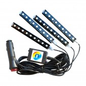 ΣΥΣΤΗΜΑ ΕΣΩΤΕΡΙΚΟΥ ΦΩΤΙΣΜΟΥ ATHMOSPHERE KIT 4ΤΕΜ. 9LED RGB MULTICOLOR ΜΕ ΦΙΣ ΑΝΑΠΤΗΡΑ Φωτισμός LED americat.gr