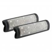 ΜΑΞΙΛΑΡΑΚΙΑ ΖΩΝΗΣ ΜΑΥΡΑ ΜΕ STRASS ΑΠΟ ΟΙΚΟΛΟΓΙΚΟ ΔΕΡΜΑ SIMONI RACING - 2 τεμ. Μαξιλαράκια Ζώνης Ασφαλείας americat.gr