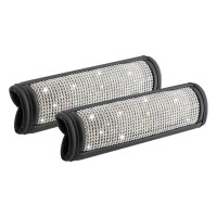 ΜΑΞΙΛΑΡΑΚΙΑ ΖΩΝΗΣ ΜΑΥΡΑ ΜΕ STRASS ΑΠΟ ΟΙΚΟΛΟΓΙΚΟ ΔΕΡΜΑ SIMONI RACING - 2 τεμ. Μαξιλαράκια Ζώνης Ασφαλείας americat.gr