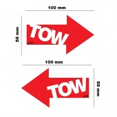 ΑΥΤΟΚΟΛΛΗΤΟ TOW ΚΟΚΚΙΝΟ 100x58mm SIMONI RACING - 2 ΤΕΜ. Αυτοκόλλητα Προφίλ americat.gr