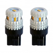 W21W T20 10-30V 21w 1500lm 1.800K CAN-BUS - ΔΙΠΛΗ ΠΟΛΙΚΟΤΗΤΑ ΠΟΡΤΟΚΑΛΙ LED CSP1860 2ΤΕΜ. Χωρίς Κάλυκα americat.gr