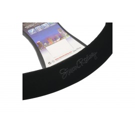 ΚΑΛΥΜΜΑ ΤΙΜΟΝΙΟΥ CARRERA LOOK BLUE ΜΑΥΡΟ ΜΕ ΜΠΛΕ ΡΙΓΑ ΜΙΚΡΟΦΙΜΠΡΑ 37-39cm SIMONI RACING - 1 τεμ. Διάμετρος 37-39 cm americat.gr