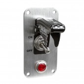 ΔΙΑΚΟΠΤΗΣ ON/OFF BABY GO LIGHT EVO ΑΕΡΟΠΟΡΙΚΟΥ ΤΥΠΟΥ 12V 20A ΚΑΙ ΕΝΔΕΙΞΗ LED (CARBON ΚΑΠΑΚΙ ΜΕ ΒΑΣΗ ΧΡΩΜΙΟΥ) Διακόπτες Ρελέ americat.gr