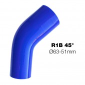 ΓΩΝΙΑ ΣΙΛΙΚΟΝΗΣ ΜΠΛΕ Φ63-Φ51 45 ΜΟΙΡΕΣ SIMONI RACING - 1 ΤΕΜ. Σωλήνες και Γωνίες Σιλικόνης americat.gr