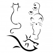 ΑΥΤΟΚΟΛΛΗΤΑ ΓΑΤΕΣ KITTENS (ΦΥΛΛΟ 12 Χ 10 cm) - 3 ΤΕΜ. Αυτοκόλλητα Διακοσμητικά americat.gr