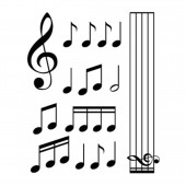 ΑΥΤΟΚΟΛΛΗΤΑ ΝΟΤΕΣ MUSIC (ΦΥΛΛΟ 12 Χ 10 cm) - 15 ΤΕΜ. Αυτοκόλλητα Διακοσμητικά americat.gr