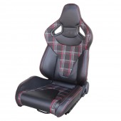 ΚΑΘΙΣΜΑ JACKIE ΑΝΑΚΛΙΝΟΜΕΝΟ ΜΑΥΡΟ/ΚΑΡΟ ΜΕ ΣΙΔΗΡΟΔΡΟΜΟ SIMONI RACING - 1ΤΕΜ Καθίσματα americat.gr