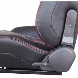 ΚΑΘΙΣΜΑ JACKIE ΑΝΑΚΛΙΝΟΜΕΝΟ ΜΑΥΡΟ/ΚΑΡΟ ΜΕ ΣΙΔΗΡΟΔΡΟΜΟ SIMONI RACING - 1ΤΕΜ Καθίσματα americat.gr