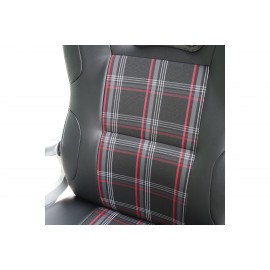 ΚΑΡΕΚΛΑ ΓΡΑΦΕΙΟΥ BUCKET ΜΑΥΡΗ/ΚΑΡΟ ΑΠΟ ΟΙΚΟΛΟΓΙΚΟ ΔΕΡΜΑ ΜΕ ΡΟΔΑΚΙΑ & ΡΥΘΜΙΖΟΜΕΝΟ ΥΨΟΣ 115-125cm SIMONI RACING - 1 τεμ. Καθίσματα americat.gr