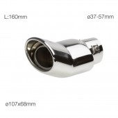 ΑΚΡΟ ΕΞΑΤΜΙΣΗΣ INOX TRX36 SIMONI RACING - 1 ΤΕΜ. Μπούκες Εξάτμισης americat.gr