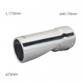 ΑΚΡΟ ΕΞΑΤΜΙΣΗΣ TRX97 175mm 40-70mm (ΦΑΛΤΣΟΚΟΜΜΕΝΟ ΣΤΗ ΜΕΣΗ) Μπούκες Εξάτμισης americat.gr