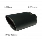 ΑΚΡΟ (ΜΠΟΥΚΑ) ΕΞΑΤΜΙΣΗΣ ΜΑΥΡΟ ΜΑΤ Φ37-54 mm (ΜΗΚΟΣ 255 mm/ΔΙΑΜΕΤΡΟΣ ΕΞΩΤΕΡΙΚΗ 150x100mm) SIMONI RACING - 1 τεμ. Μπούκες Εξάτμισης americat.gr