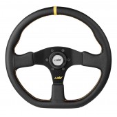 ΤΙΜΟΝΙ STEALTH CORSA 355mm ΤΡΙΑΚΤΙΝΟ ΔΕΡΜΑΤΙΝΟ ΜΑΥΡΟ LUISI Τιμόνια americat.gr