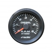 ΣΤΡΟΦΟΜΕΤΡΟ ΜΑΥΡΟ ΓΙΑ DIESEL 0-6000RPM ΠΟΡΤΟΚΑΛΙ ΦΩΣ Στροφόμετρα americat.gr
