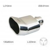 ΑΚΡΟ/ΜΠΟΥΚΑ ΕΞΑΤΜΙΣΗΣ ΧΡΩΜΙΟΥ 35-61mm (ΜΗΚΟΣ 210mm - ΔΙΑΜΕΤΡΟΣ ΕΞΩΤΕΡΙΚΗ 135x85mm) SIMONI RACING - 1 TEM Μπούκες Εξάτμισης americat.gr