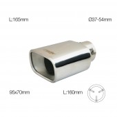 ΑΚΡΟ/ΜΠΟΥΚΑ ΕΞΑΤΜΙΣΗΣ ΧΡΩΜΙΟΥ 37-54mm (ΜΗΚΟΣ 165mm - ΔΙΑΜΕΤΡΟΣ ΕΞΩΤΕΡΙΚΗ 95x70mm) SIMONI RACING - 1 TEM Μπούκες Εξάτμισης americat.gr