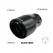 ΑΚΡΟ (ΜΠΟΥΚΑ) ΕΞΑΤΜΙΣΗΣ INOX ΜΑΥΡΗ 39>64mm (ΜΗΚΟΣ: 150mm/ ΔΙΑΜΕΤΡΟΣ ΕΞΩΤΕΡΙΚΗ 90mm) SIMONI RACING - 1 TEM. Μπούκες Εξάτμισης americat.gr