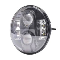 M-Tech - Στρογγυλό Φανάρι WHL102 BLACK 7'' με 8 Cree LED (XML-10W) 9-36V 6000-6500K σε Μαύρο Χρώμα - 1 τεμ. (WHL102/MT) Εξωτερικά Φώτα & Προβολείς LED americat.gr