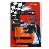 Bottari - ΚΛΕΙΔΑΡΙΑ ΔΙΣΚΟΦΡΕΝΟΥ Φ5,5mm ΠΟΡΤΟΚΑΛΙ ΚΟΝΤΟ - 1 TEM (ΒΟΤ64910) Κλειδαριές Moto americat.gr