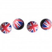 ΚΑΠΑΚΙΑ ΒΑΛΒΙΔΩΝ UK FLAG ΣΗΜΑΙΑ ΑΓΓΛΙΑΣ 4ΤΕΜ. Καπάκια Βαλβιδών americat.gr