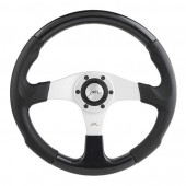 ΤΙΜΟΝΙ EVOLUTION 2 360mm ΜΑΥΡΟ/CARBON/ΧΡΩΜΙΟ ΤΡΙΑΚΤΙΝΟ LUISI Τιμόνια americat.gr