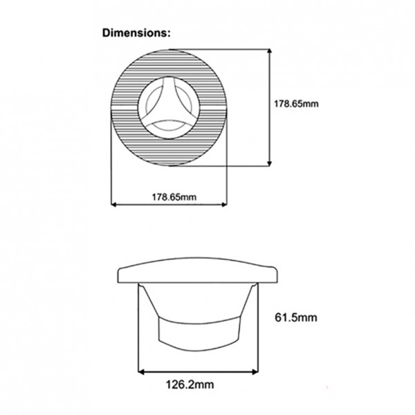 HASDA ΗΧΕΙΑ ΑΔΙΑΒΡΟΧΑ 2 ΔΡΟΜΩΝ 178,65mm 120W - 120Hz>20KHz - ΒΑΘΟΣ 61,5mm (ΣΤΡΟΓΓΥΛΑ/ΛΕΥΚΑ) - 2 ΤΕΜ. Hasda Marine Ηχεία - Ραδιόφωνα americat.gr