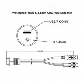 HASDA ΚΑΛΩΔΙΟ ΑΝΤΑΠΤΟΡΑΣ RCA/USB ΓΙΑ AUX IN/USB 200 cm (ΑΔΙΑΒΡΟΧΟ) Hasda Marine Ηχεία - Ραδιόφωνα americat.gr